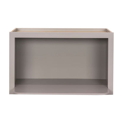 30"W x 18"H Wall Microwave Shelf Cabinet in Pebble Grey, view 2