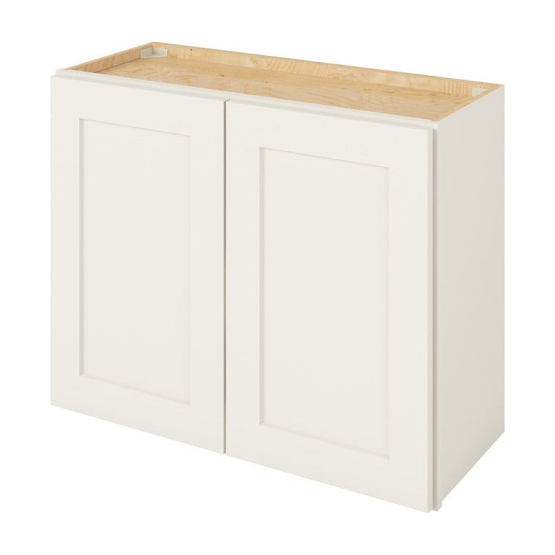 30"W x 24"H Wall Cabinet with Double Doors and One Shelf in Catalina Shell White