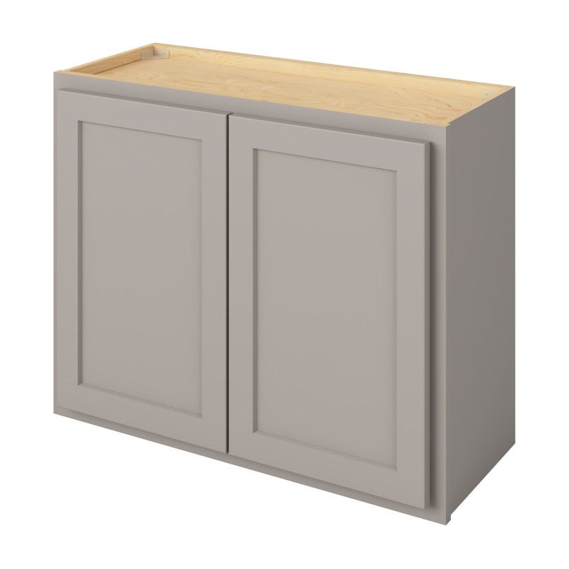 30"W x 24"H Wall Cabinet with Double Doors and One Shelf in Hatteras Pebble Grey