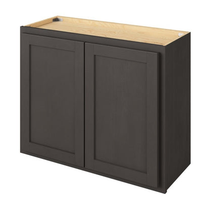 30"W x 24"H Wall Cabinet with Double Doors and One Shelf in Hatteras Slate