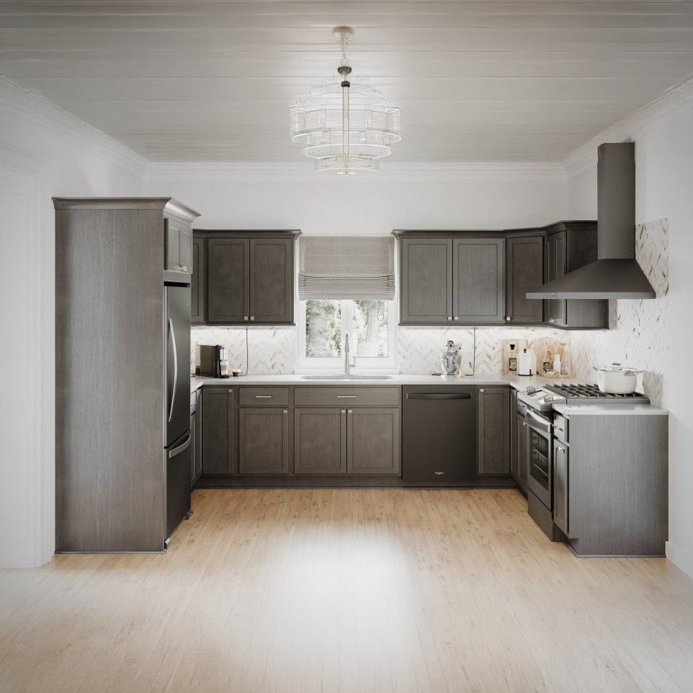 30"W x 24"H Wall Cabinet with Double Doors and One Shelf in Hatteras Slate, view 3