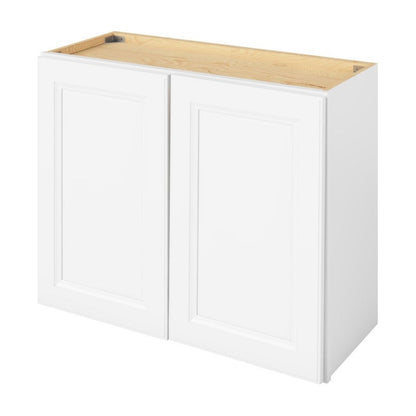 30"W x 24"H Wall Cabinet with Double Doors and One Shelf in Maui Polar White