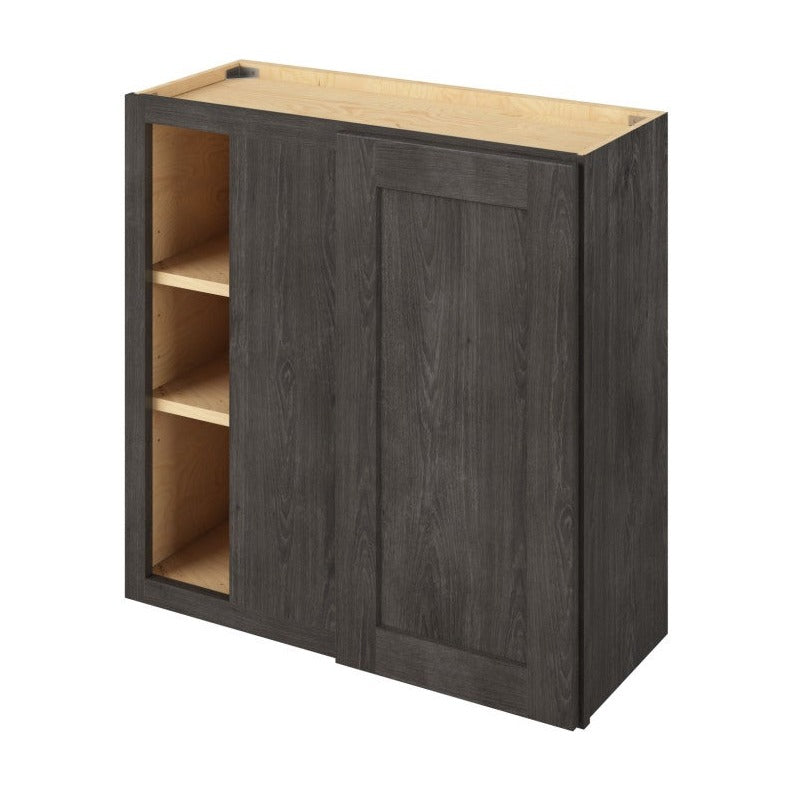 30"W x 30"H Universal Blind Corner Wall Cabinet with Single Door and Two Shelves in Catalina Slate