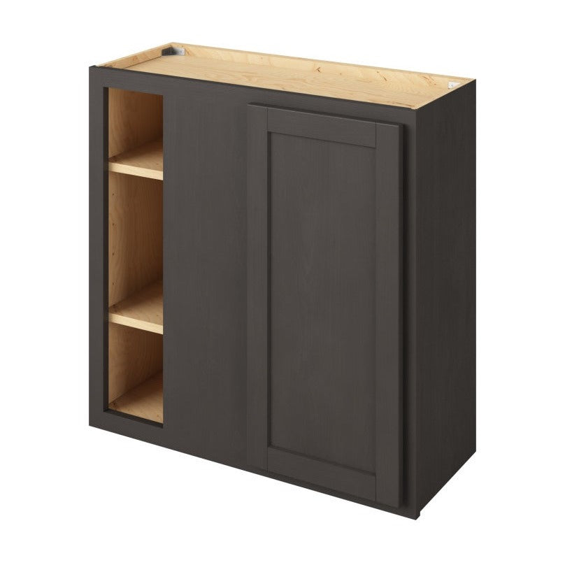 30"W x 30"H Universal Blind Corner Wall Cabinet with Single Door and Two Shelves in Hatteras Slate