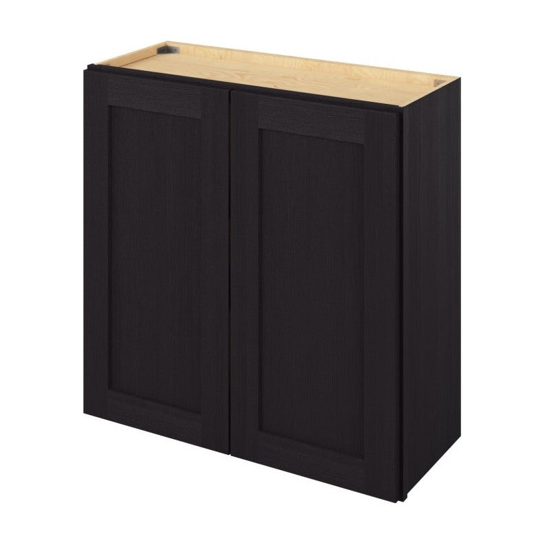 30"W x 30"H Wall Cabinet with Double Doors and Two Shelves in Catalina Espresso