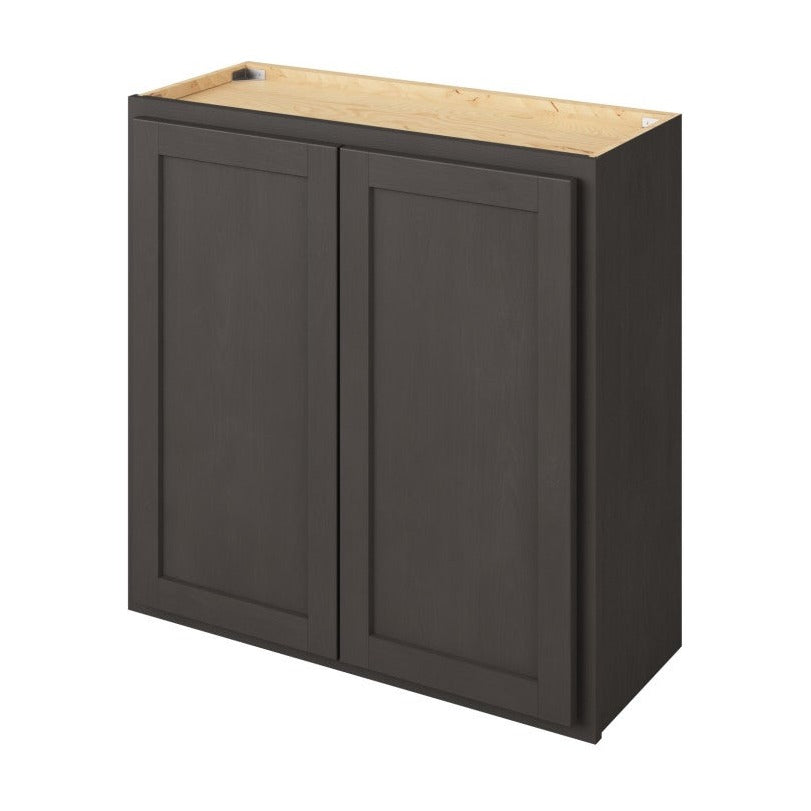 30"W x 30"H Wall Cabinet with Double Doors and Two Shelves in Hatteras Slate