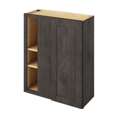 30"W x 36"H Universal Blind Corner Wall Cabinet with Single Door and Two Shelves in Catalina Slate
