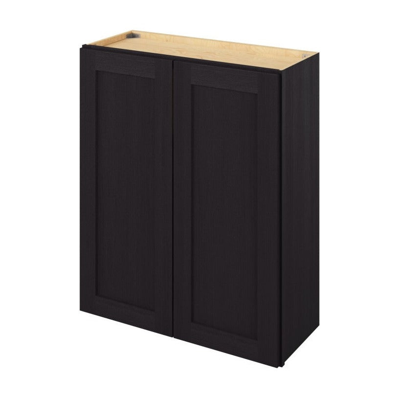 30"W x 36"H Wall Cabinet with Double Doors and Two Shelves in Catalina Espresso