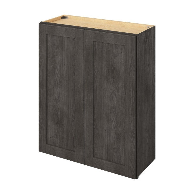 30"W x 36"H Wall Cabinet with Double Doors and Two Shelves in Catalina Slate