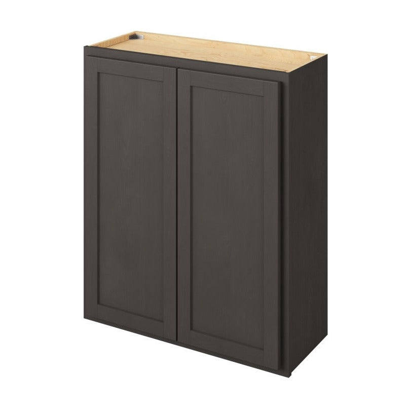30"W x 36"H Wall Cabinet with Double Doors and Two Shelves in Hatteras Slate