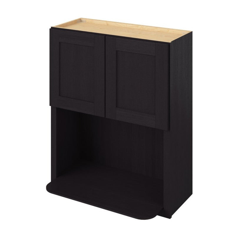 30"W x 36"H Wall Microwave Cabinet with Double Doors in Catalina Espresso