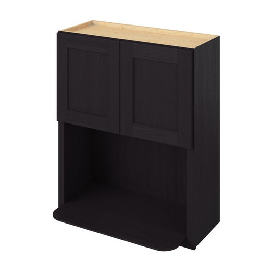 30"W x 36"H Wall Microwave Cabinet with Double Doors in Catalina Espresso
