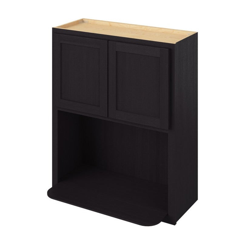 30"W x 36"H Wall Microwave Cabinet with Double Doors in Hatteras Espresso