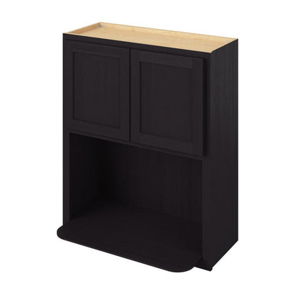 30"W x 36"H Wall Microwave Cabinet with Double Doors in Hatteras Espresso