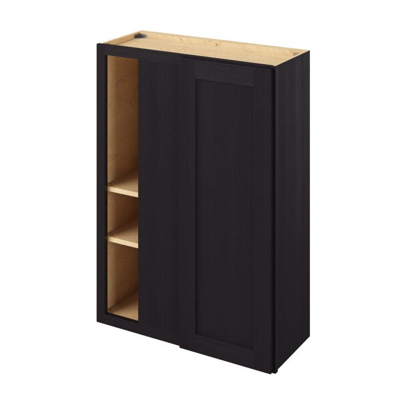 30"W x 42"H Universal Blind Corner Wall Cabinet with Single Door and Three Shelves in Catalina Espresso