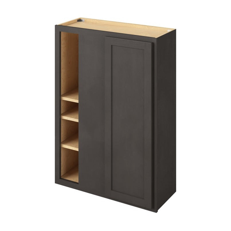 30"W x 42"H Universal Blind Corner Wall Cabinet with Single Door and Three Shelves in Hatteras Slate