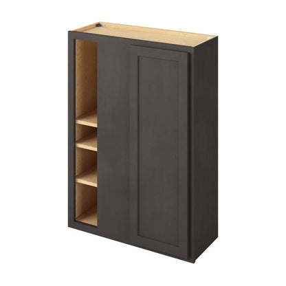 30"W x 42"H Universal Blind Corner Wall Cabinet with Single Door and Three Shelves in Hatteras Slate