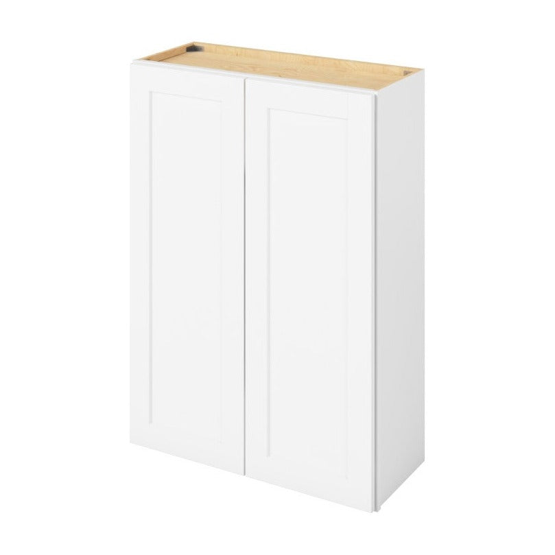 30"W x 42"H Wall Cabinet with Double Doors and Three Shelves in Catalina Polar White