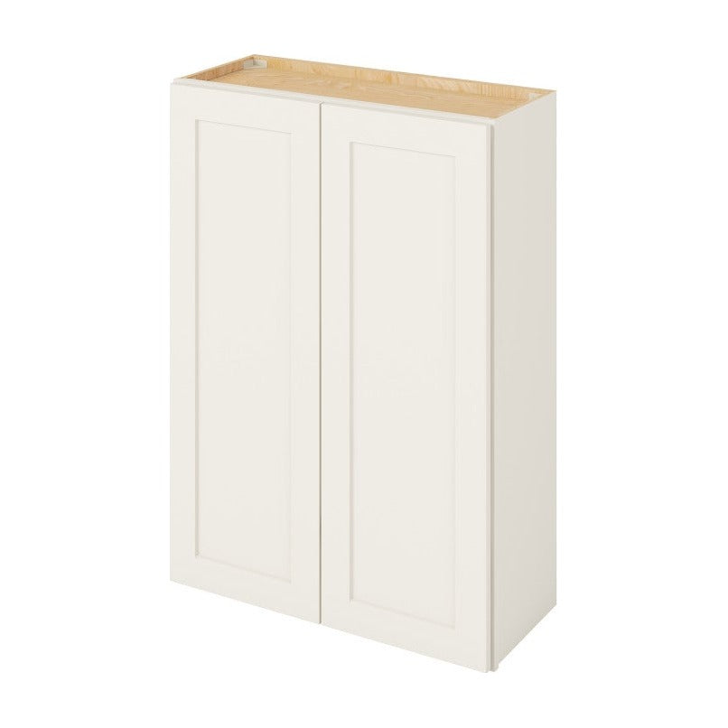 30"W x 42"H Wall Cabinet with Double Doors and Three Shelves in Catalina Shell White