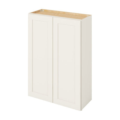 30"W x 42"H Wall Cabinet with Double Doors and Three Shelves in Catalina Shell White
