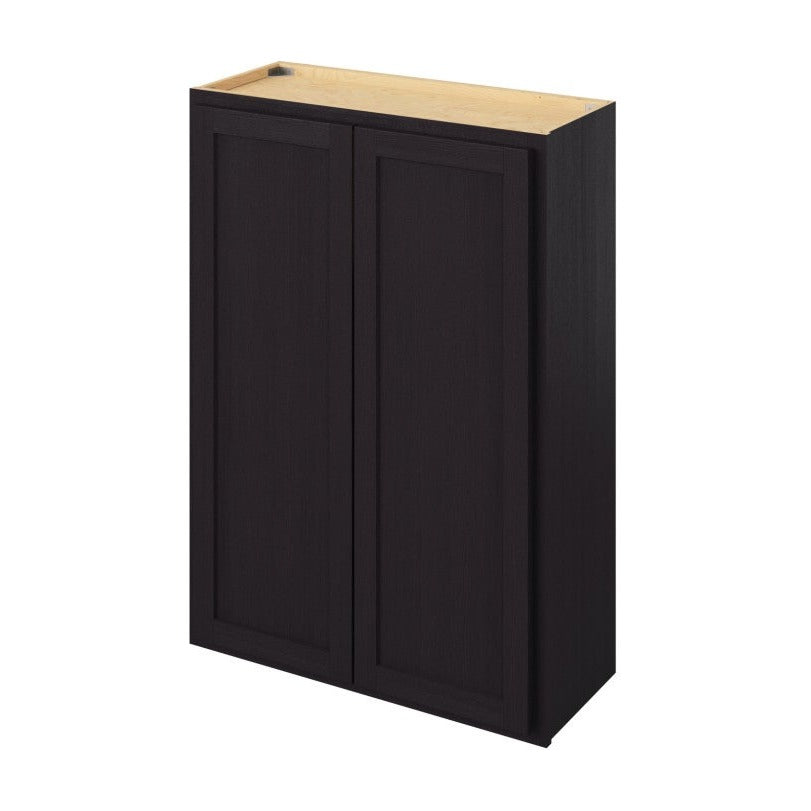 30"W x 42"H Wall Cabinet with Double Doors and Three Shelves in Hatteras Espresso