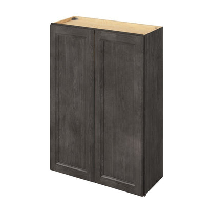 30"W x 42"H Wall Cabinet with Double Doors and Three Shelves in Maui Slate