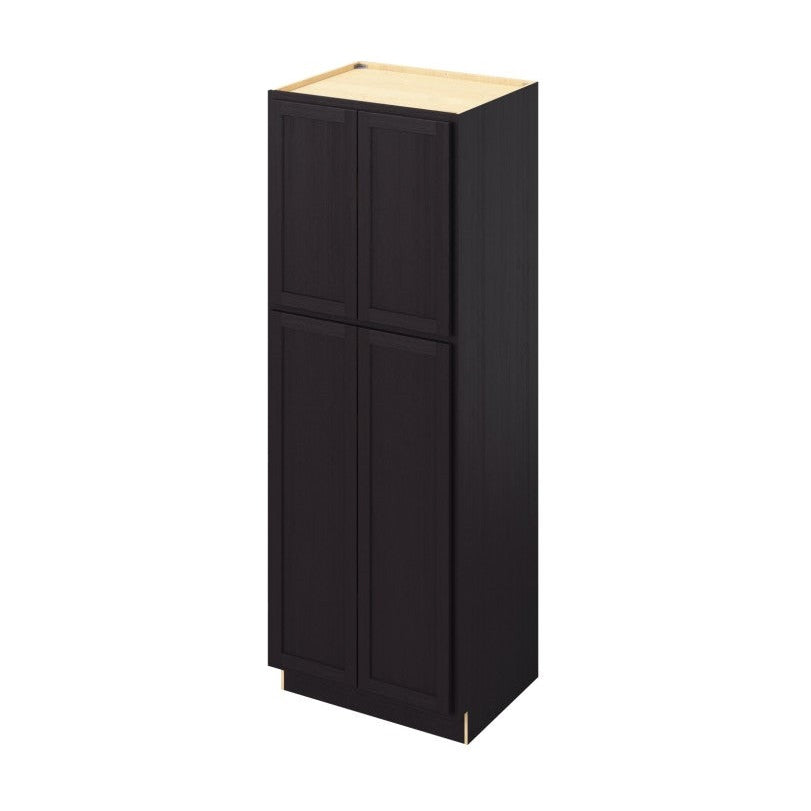 30"W x 84"H Pantry Cabinet with Four Doors and Six Shelves in Hatteras Espresso