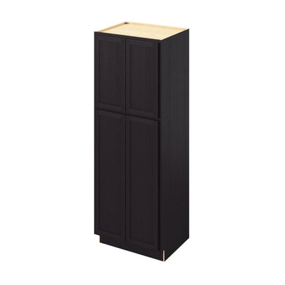 30"W x 84"H Pantry Cabinet with Four Doors and Six Shelves in Hatteras Espresso