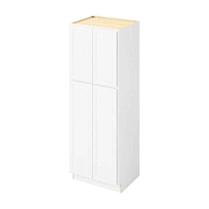 30"W x 84"H Pantry Cabinet with Four Doors and Six Shelves in Hatteras Polar White