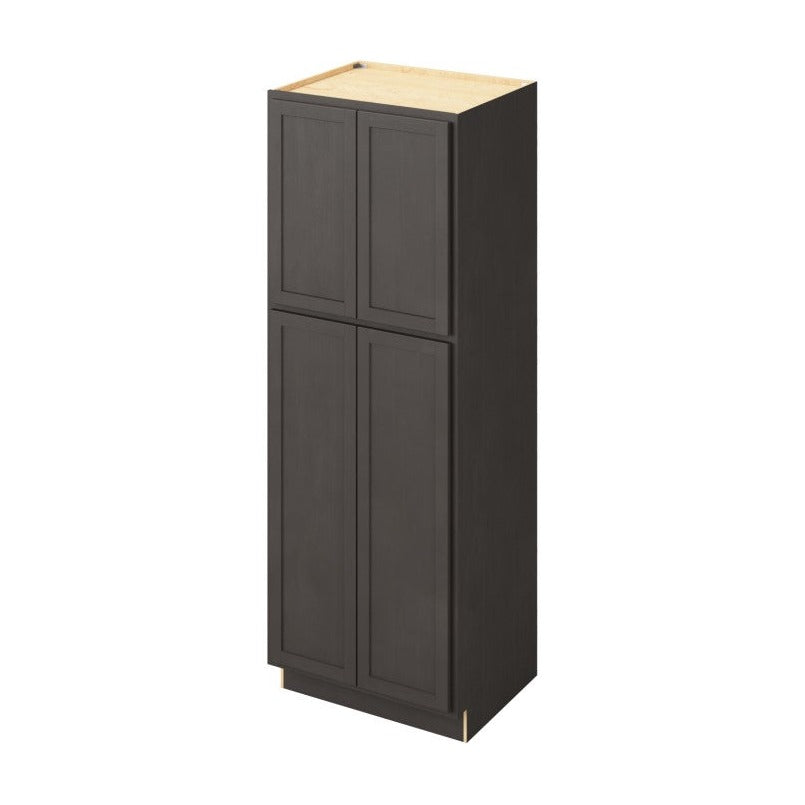 30"W x 84"H Pantry Cabinet with Four Doors and Six Shelves in Hatteras Slate