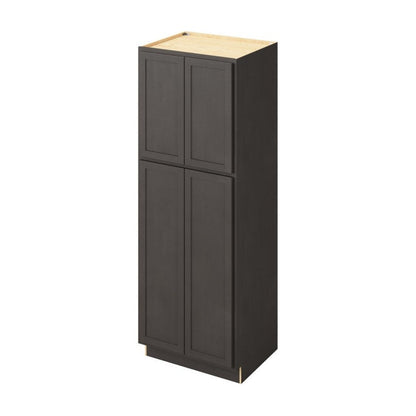 30"W x 84"H Pantry Cabinet with Four Doors and Six Shelves in Hatteras Slate
