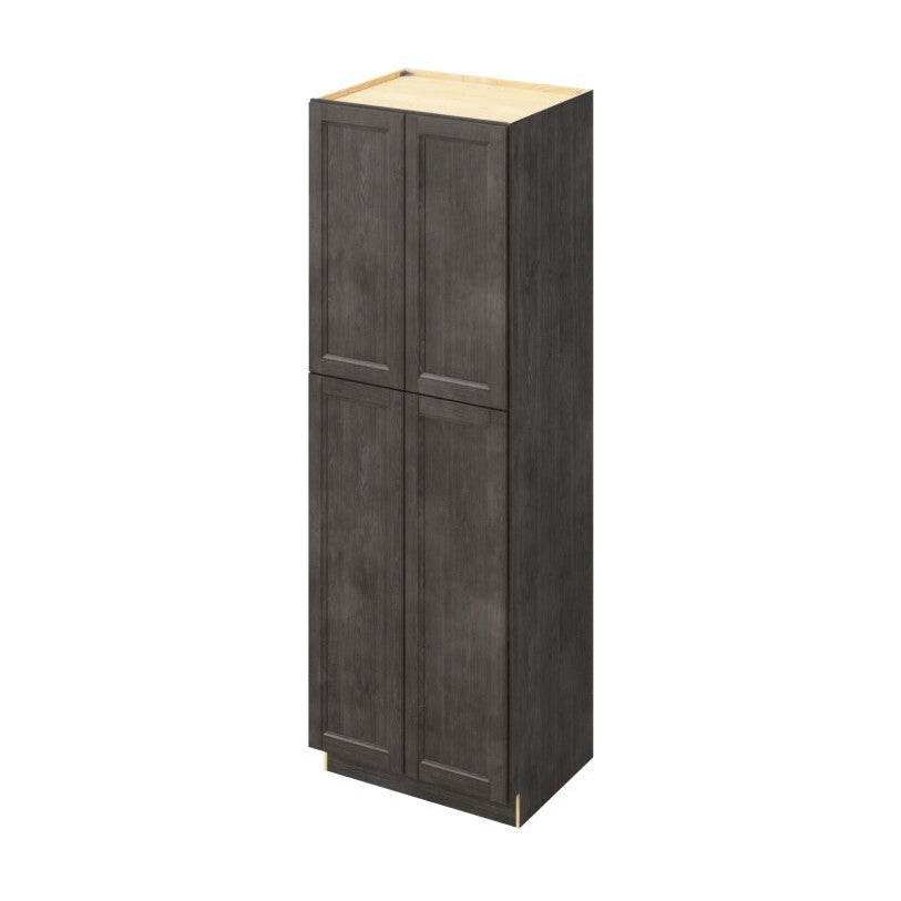 30"W x 90"H Pantry Cabinet with Four Doors and Six Shelves in Maui Slate