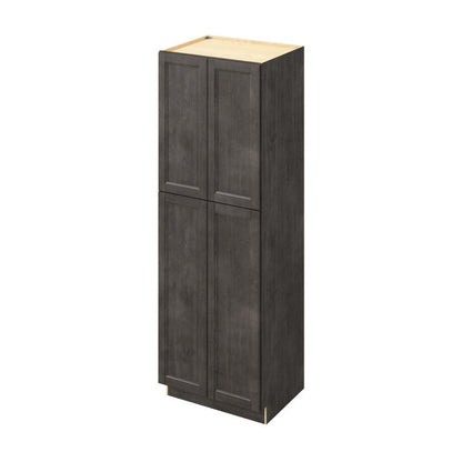 30"W x 90"H Pantry Cabinet with Four Doors and Six Shelves in Maui Slate