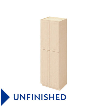 30"W x 96"H Pantry Cabinet with Four Doors and Six Shelves in Catalina Unfinished
