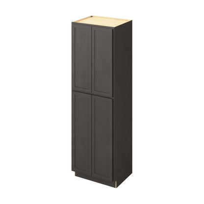 30"W x 96"H Pantry Cabinet with Four Doors and Six Shelves in Hatteras Slate