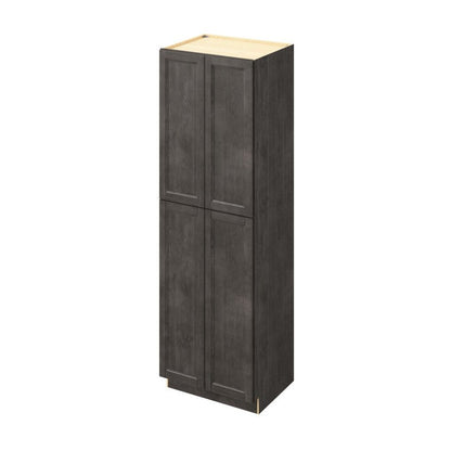 30"W x 96"H Pantry Cabinet with Four Doors and Six Shelves in Maui Slate
