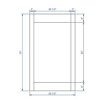 32.5"W x 55"H Double Oven Panel Overlay in Slate, view 2