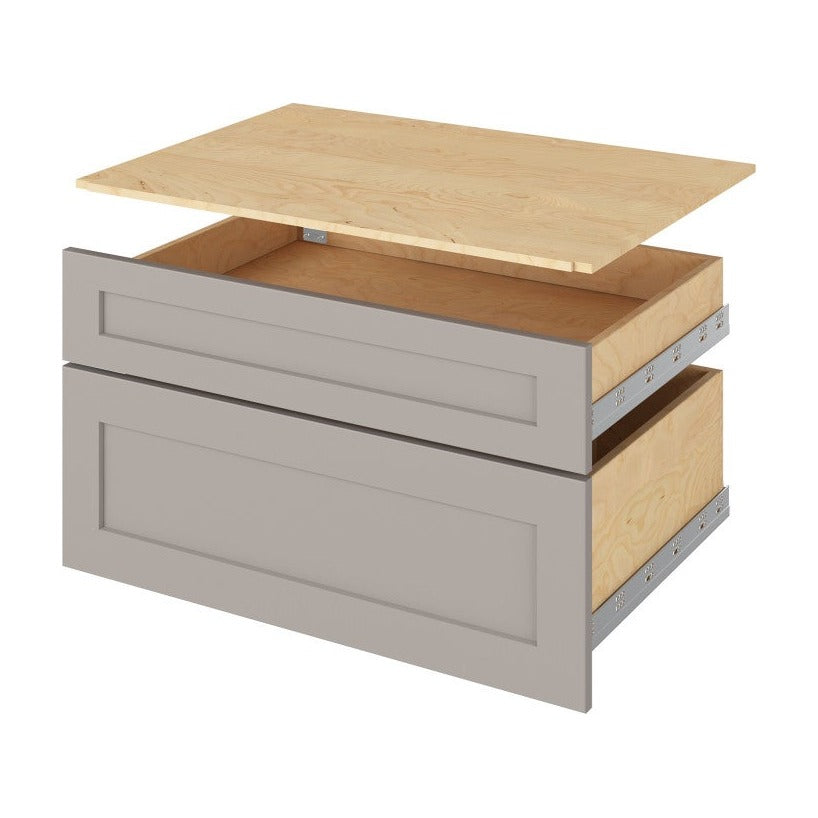 33"W Double Oven Cabinet Drawer Kit in Catalina Pebble Grey