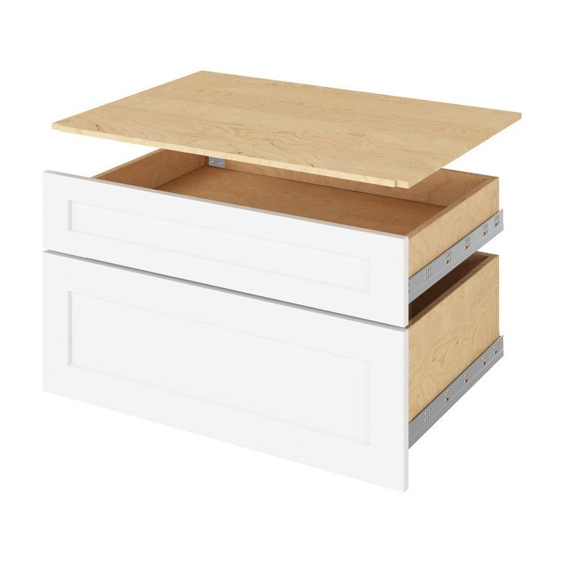 33"W Double Oven Cabinet Drawer Kit in Catalina Polar White