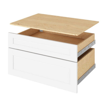 33"W Double Oven Cabinet Drawer Kit in Catalina Polar White