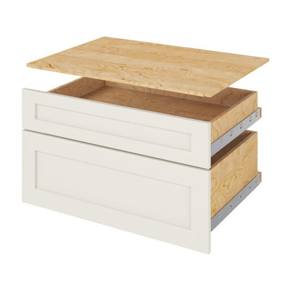 33"W Double Oven Cabinet Drawer Kit in Catalina Shell White