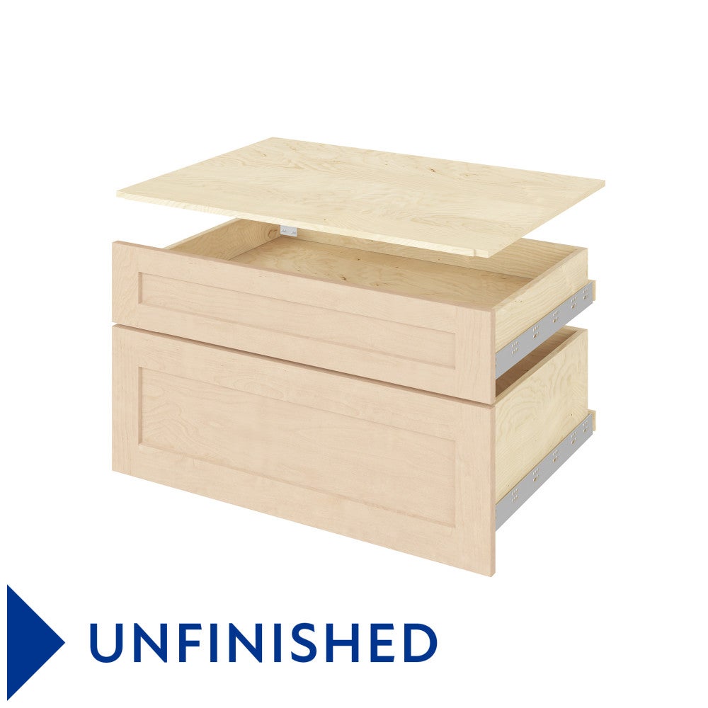 33"W Double Oven Cabinet Drawer Kit in Catalina Unfinished