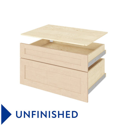 33"W Double Oven Cabinet Drawer Kit in Catalina Unfinished