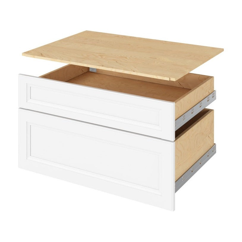 33"W Double Oven Cabinet Drawer Kit in Maui Polar White