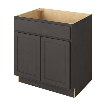 33"W Sink Base Cabinet with Double Doors in Hatteras Slate