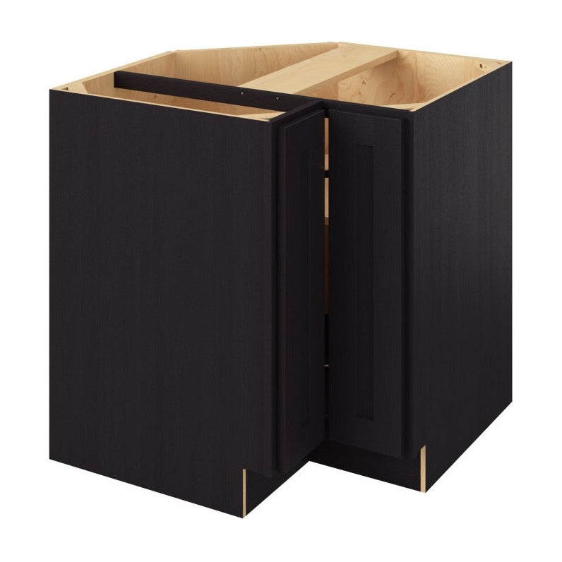 33"W Universal Corner Base Cabinet with Double Doors and One Shelf in Catalina Espresso
