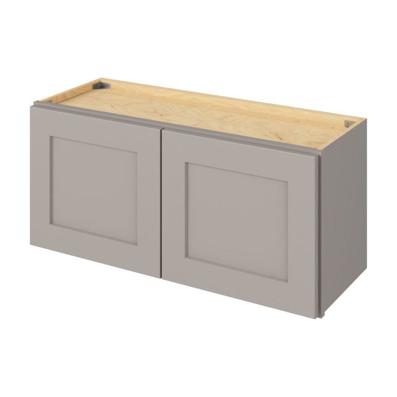 33"W x 12"H Wall Cabinet with Double Doors in Catalina Pebble Grey