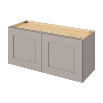 33"W x 12"H Wall Cabinet with Double Doors in Catalina Pebble Grey