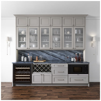 33"W x 12"H Wall Cabinet with Double Doors in Catalina Pebble Grey, view 5