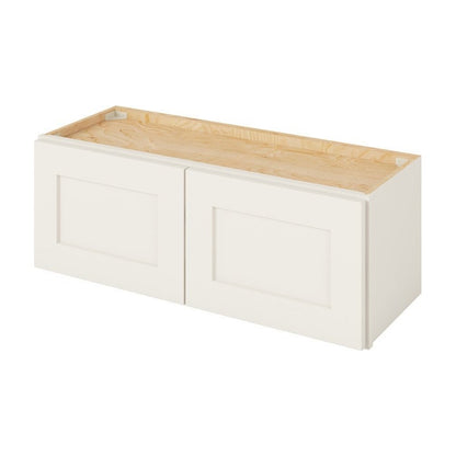 33"W x 12"H Wall Cabinet with Double Doors in Catalina Shell White